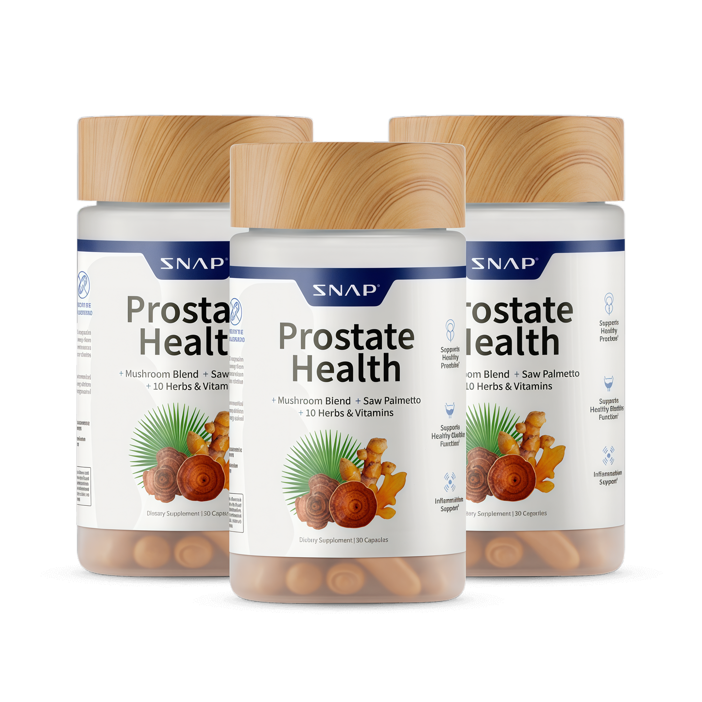 Snap Supplements Prostate Health Supplement - Supports Male Urinary Tract Health, 90 Vegetarian Capsules (30 Servings, 1 Month Supply)