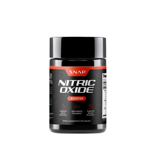 Snap Supplements Nitric Oxide Supplement with L-Arginine to Support Energy, Quick Recovery, Heart Health, Muscle Growth & Circulation, 60 Vegetarian Capsules (1 Month Supply)